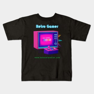 Retro Gamer Logo 6 by Batocera Nation Kids T-Shirt